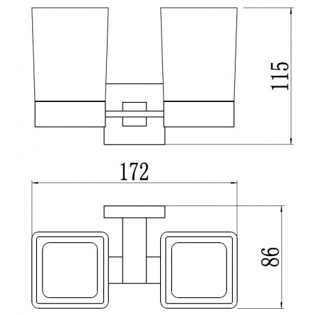 Держатель двух стаканов Savol 65с (S-06568C) - фото 2