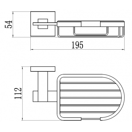 Мыльница решетка настенная Savol 65с (S-06532C) - фото 2