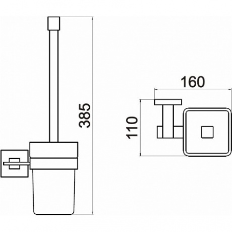 Настенный ершик Savol 65с (S-06594C) - фото 2
