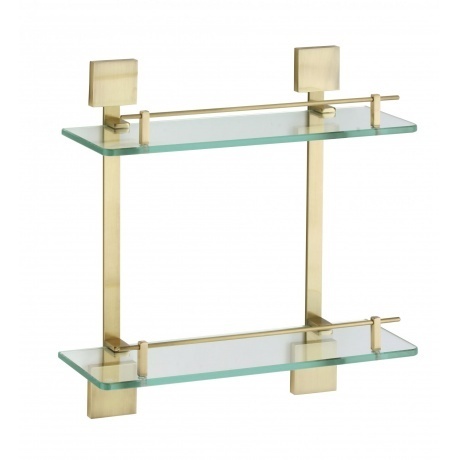 Полка прямая двойная (стеклянная) 40 см Savol 65с (S-06522C)