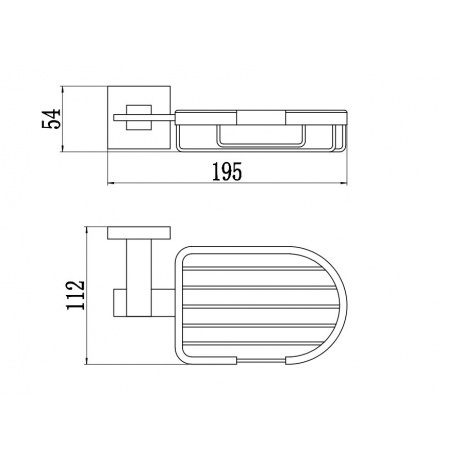 Мыльница решетка настенная Savol 65h (S-06532H) - фото 2