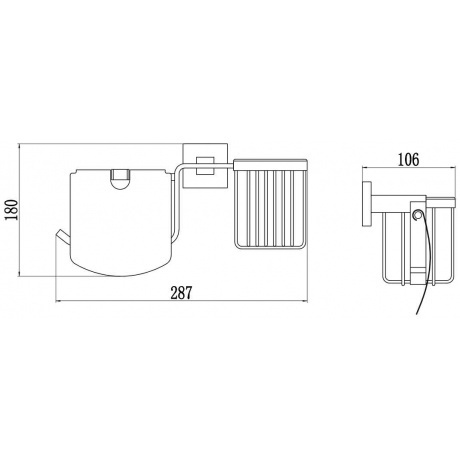 Держатель для туалетной бумаги и освежителя 65h (S-L06551H) - фото 2