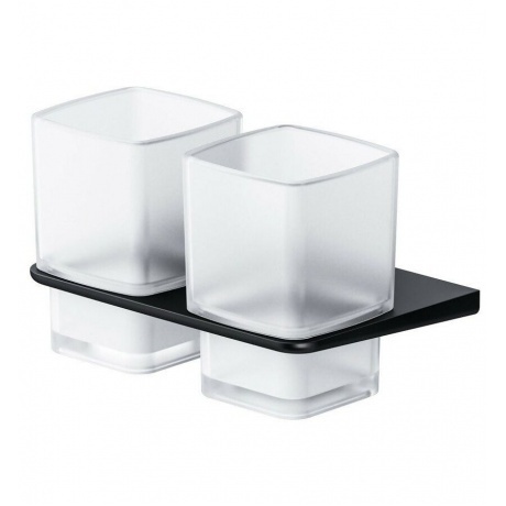 

Двойной стеклянный стакан с настенным держателем AM.PM Inspire 2.0 A50A343422 черный