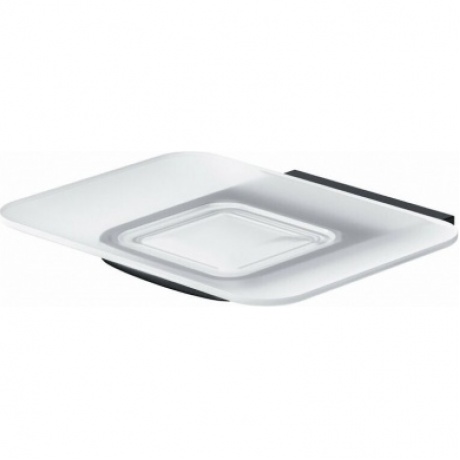 Стеклянная мыльница с настенным держателем AM.PM Inspire 2.0 A50A34222 черная
