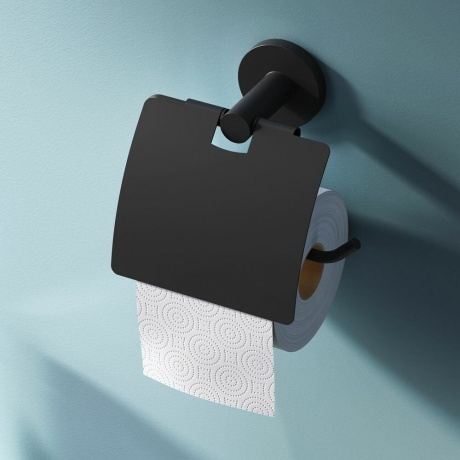 Держатель для туалетной бумаги с крышкой AM.PM X-Joy A85A341422 X-Joy черный - фото 3