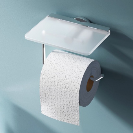 Держатель для туалетной бумаги с полкой AM.PM X-Joy A85A341500 хром - фото 6