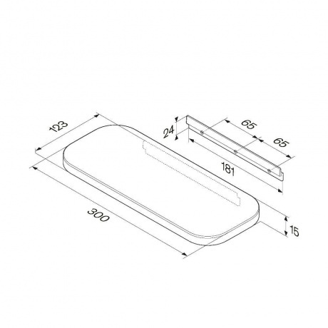 Полка для душа прямая AM.PM Func A8F37600 хром - фото 7