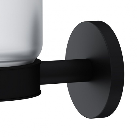 Стеклянный стакан с настенным держателем AM.PM X-Joy A85A34322 черный - фото 2
