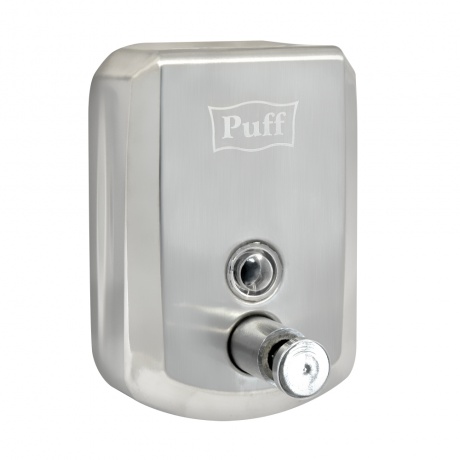 Дозатор для жидкого мыла из нерж. стали puff-8705, хром, 500 мл, 17х12х12 см с ключом 1402.137 - фото 1