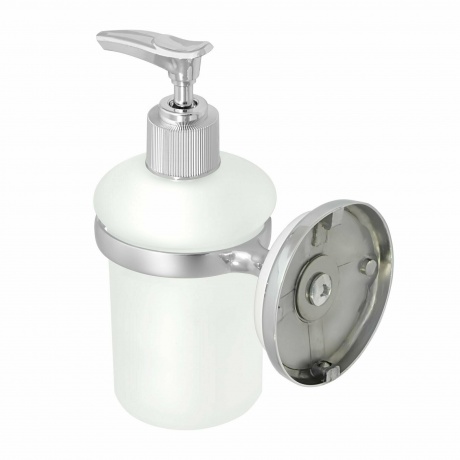 Дозатор для жидкого мыла стеклянный  Solinne, B-51106, хром, стекло-сатин, Коллекция Blanco 2516.133 - фото 3