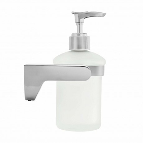 Дозатор для жидкого мыла стеклянный  Solinne, B-82706, хром, стекло-сатин, Коллекция Mirror 2516.132 - фото 4