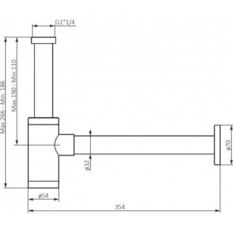 Сифон для раковины Option 210800300 чёрный - фото 3