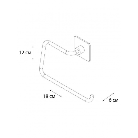 Полотенцедержатель FIXSEN Square полукольцо (FX-93111) - фото 3