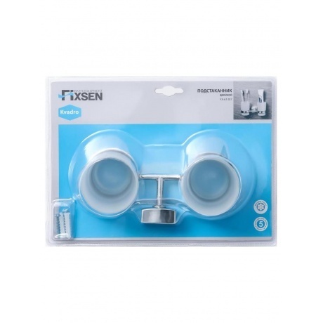 Подстаканник FIXSEN Kvadro двойной (FX-61307) - фото 2