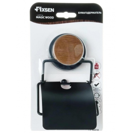 Бумагодержатель Fixsen с крышкой MAGIC WOOD (FX-46010) - фото 4