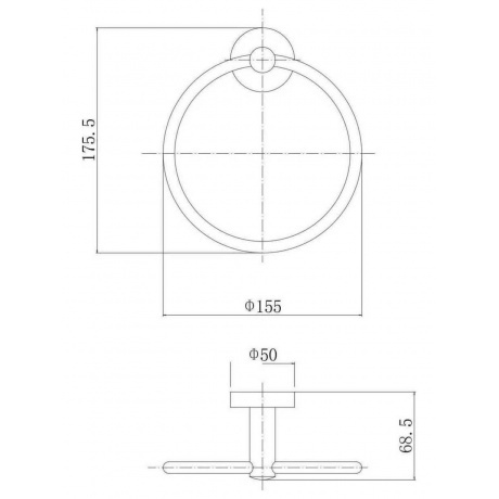 Полотенцедержатель FASHUN, сатин (A51504) - фото 2