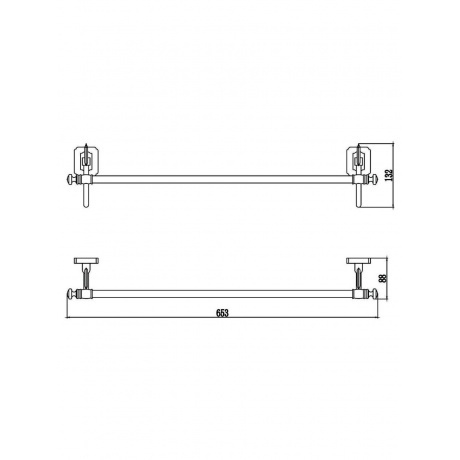 Держатель Savol для полотенец прямой 60 см (S-006424) - фото 2