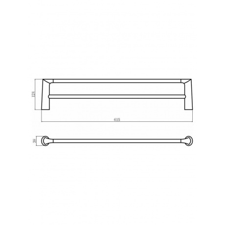 Держатель FASHUN для полотенец двойной настенныйграфит (A1809-17) - фото 3