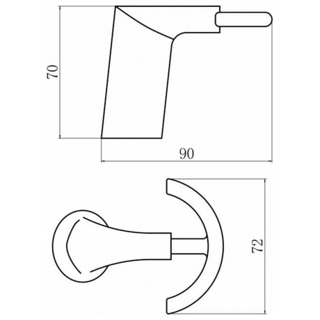 Крючок FASHUN настенный двойной белый (A1805-2-8) - фото 2