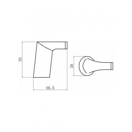 Крючок FASHUN настенный одинарный бронза (A1805-1-21) - фото 2