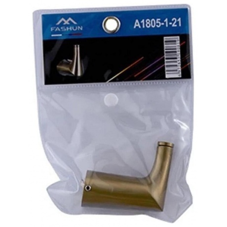 Крючок FASHUN настенный одинарный бронза (A1805-1-21) - фото 3