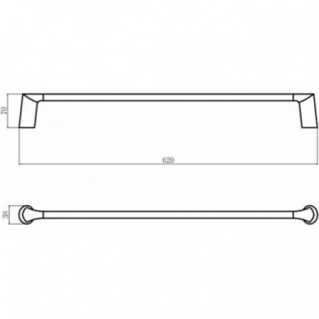 Держатель FASHUN для полотенец одинарный настенный белый (A1801-8) - фото 2