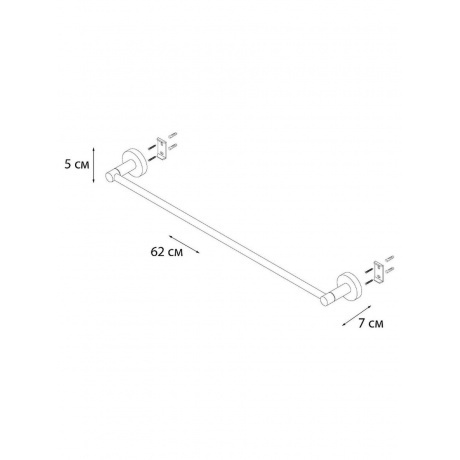 Полотенцедержатель трубчатый хром Fixsen Comfort Chrome (FX-85001) - фото 4