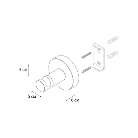 Крючок одинарный хром Fixsen Comfort Chrome (FX-85005) - фото 4