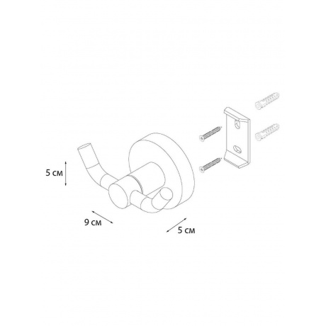 Крючок двойной хром Fixsen Comfort Chrome (FX-85005A) - фото 4