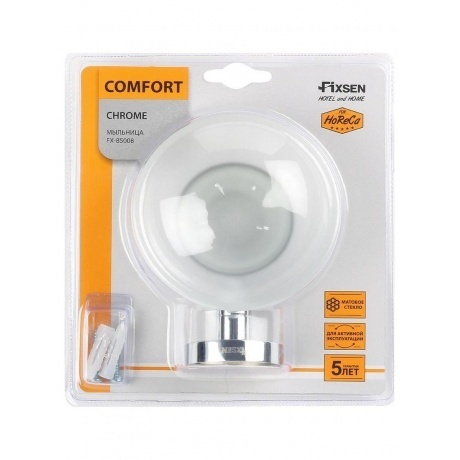 Мыльница стекло хром Fixsen Comfort Chrome (FX-85008) - фото 2