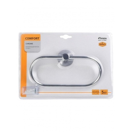 Полотенцедержатель кольцо хром Fixsen Comfort Chrome (FX-85011) - фото 2