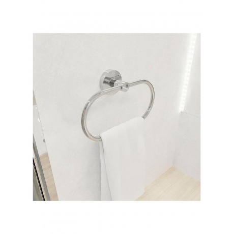 Полотенцедержатель кольцо хром Fixsen Comfort Chrome (FX-85011) - фото 3