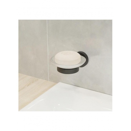 Мыльница стекло черная Fixsen Comfort  Black (FX-86008) - фото 3