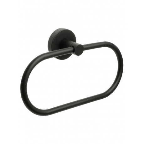 Полотенцедержатель кольцо черный Fixsen Comfort  Black (FX-86011) - фото 1