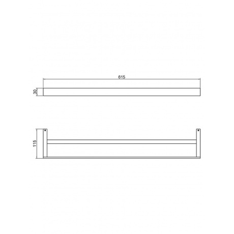 Полотенцедержатель двойной Timo Petruma (15256/17) - фото 2