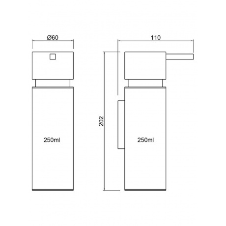 Дозатор Timo Torne черный (43039/03) - фото 2