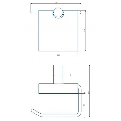Держатель для туалетной бумаги Haiba черный (HB8403-7) - фото 2