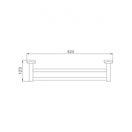 Полотенцедержатель Haiba хром (HB1609) - фото 3
