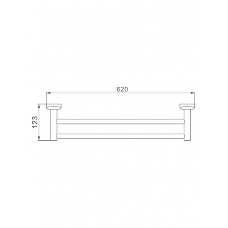 Полотенцедержатель Haiba хром (HB1609) - фото 3