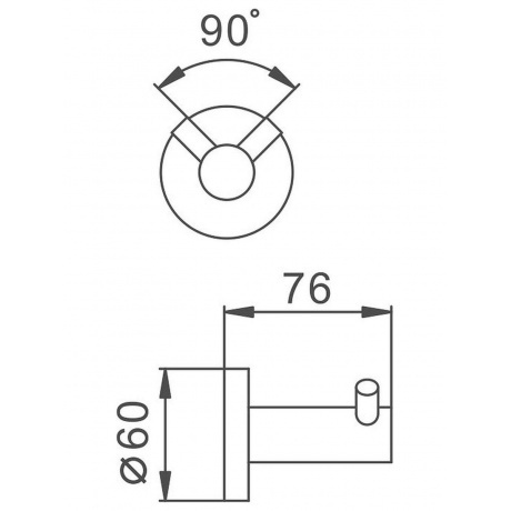Крючок для ванной комнаты Haiba сталь (HB8305-2) - фото 2