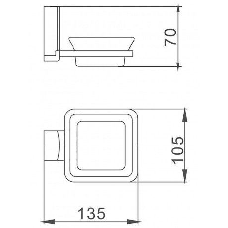 Мыльница Haiba хром (HB8802) - фото 2