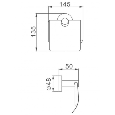 Держатель для туалетной бумаги Haiba черный (HB8703) - фото 2