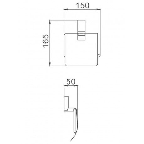 Держатель для туалетной бумаги Haiba хром (HB8803) - фото 2