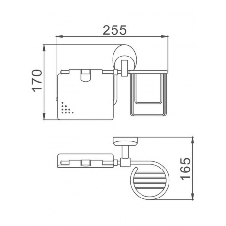 Держатель для туалетной бумаги Haiba хром (HB1603-1) - фото 2