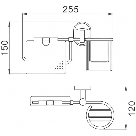 Держатель для туалетной бумаги Haiba хром (HB1903-1) - фото 2