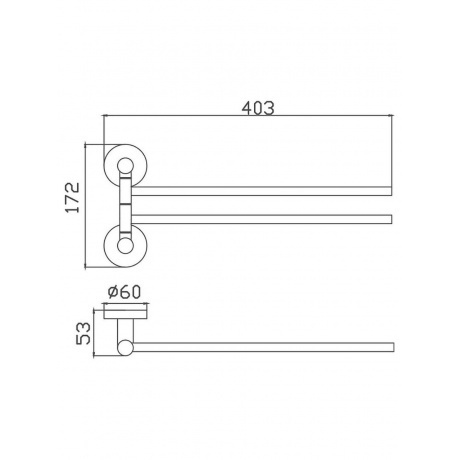 Полотенцедержатель Haiba сталь (HB8312) - фото 2