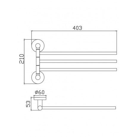Полотенцедержатель Haiba сталь (HB8313) - фото 2
