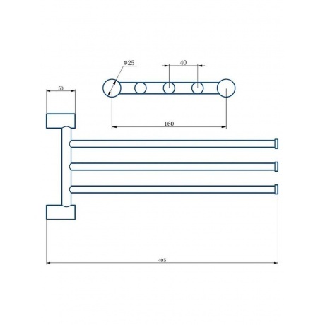 Полотенцедержатель Haiba хром (HB8413) - фото 2
