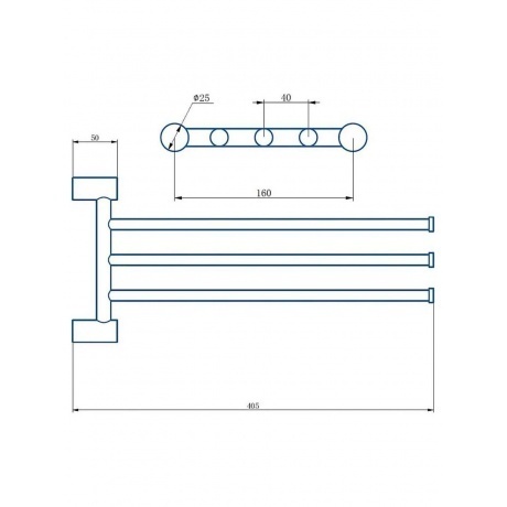 Полотенцедержатель Haiba бронза (HB8413-4) - фото 2