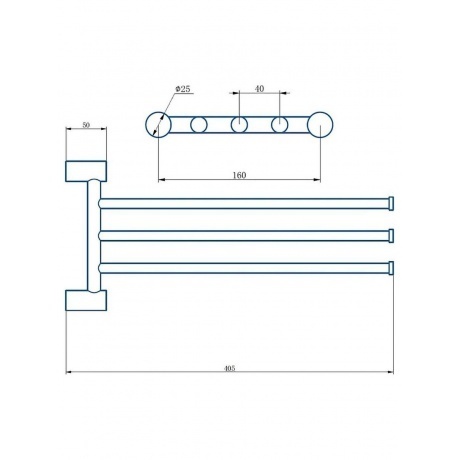 Полотенцедержатель Haiba черный (HB8413-7) - фото 2